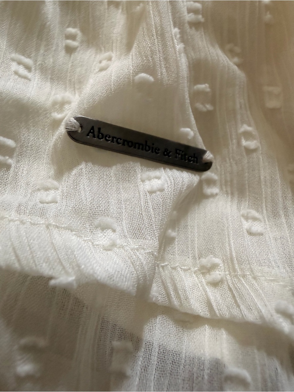 Abercrombie & Fitch Swiss Dot Embroidered Babydoll Mini Dress XS Homecoming - Picture 3 of 11
